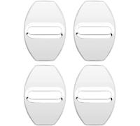 KFBJM 4 Piezas Cubierta Cerradura de Puerta de Coche para Audi A3 Sedan 2013 2014 2015 2016 2017 2018, Auto Puerta Hebilla Anticorrosión Antioxidante Protección Cubierta Accesorios,Blanc