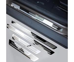 KFBJM 4 Piezas Protector Umbral Puerta de Coche para Dacia Bigster SUV 2025, Acero Inoxidable Antidesgaste Pedal de Bienvenida Protector Accesorios