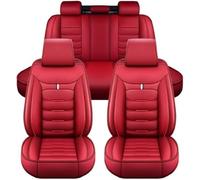 KFBJM Fundas Asientos Coche para Audi S4 B9 Sedan 2018 2019 2020, Cuero Asientos Traseros Delanteros Juego Protector Cómodo Impermeables Interior Accesorios,Red