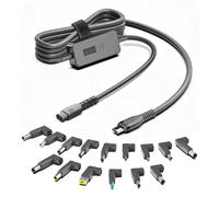 KFD 100 W PD USB C a DC Cable 5 V 9 V 12 V 15 V 20 V Ajustable, 15 adaptadores de enchufe - Requiere separado con 20 VDC Powerstation o 100 W USB-C fuente de alimentación Cargador para ordenador