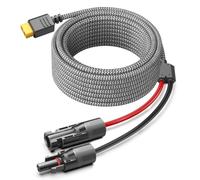 KFD Cable Placa Solar MC4 to XT60 para EF Ecoflow River Delta Max Panel Solar BLUETTI Elite 30 V2 200 Adaptador MC4 a XT60 Conector Hembra Alargador Estación de energía portátil Solar Generator 3.5m