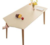 KFDZSW Mantel Impermeable, Mantel Elastico Ajustada Rectangular con Banda Elástica, Lavable Mantel PU Antimanchas Calor, para Cocina Mesa Jardin Exterior (Beige,80X80CM)