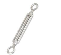 KFGISD, 1 pieza M4 a M8 304 perno tensor de acero inoxidable gancho aparejo tornillo de ojo cuerda de alambre,Tensor de acero inoxidable(O to O,M5)