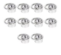KFGISD, 10 piezas de manijas y perillas for cajones de muebles, perillas for gabinetes, manija de gabinete de cristal de un solo orificio ，Tiradores de cristal(8048 Chrome Color)