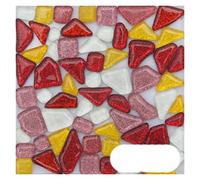 KFGISD, 100 mosaicos de vidrio irregulares con purpurina multicolor for hacer mosaicos DIY, manualidades, pasatiempos, decoración de paredes del hogar. ，Azulejos de mosaico(6)