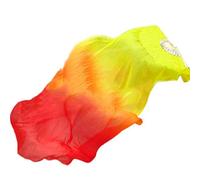 KFGISD, Abanicos Plegables for Mujer, Hermosos abanicos de Seda con Tres Colores degradados y Llamas. ，Abanicos de Danza