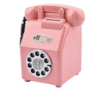 KFGISD, Alcancía de teléfono nostálgica, creativa y bonita, retro ,Hucha(Pink)