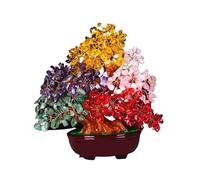 KFGISD, Árbol de Piedras Preciosas, Piedras de Cristal, bonsái, decoración Feng Shui for el hogar y la Oficina, for la Riqueza y la Buena Suerte.,Árbol de Cristal(Multi Colored)