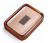 KFGISD, Bandeja de té pequeña de Kung Fu con Drenaje, Mesa de té portátil de Kungfu Chino, Bandeja de cerámica for Servir, Accesorio de té de Kung Fu,Bandeja para té Kung Fu(C)