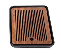 KFGISD, Bandeja pequeña de té Kung Fu, Plato de Taza con Drenaje, Bandeja Redonda for Servir Estilo Tradicional Chino.,Bandeja para té Kung Fu