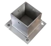 KFGISD, Base de poste cuadrada, 2x2, 4x4, 5x5, 6x6, 8x8, con accesorios, for buzón, pérgola y terraza, anclajes de acero inoxidable.,Bases para postes de terraza(50x50 Mm(2x2 In),1 Pcs)