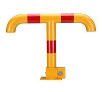 KFGISD, Bolardo de bloqueo for plaza de aparcamiento, poste de seguridad plegable en forma de T, bolardo de estacionamiento resistente,Cierres para aparcamientos(Yellow)