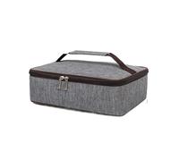 KFGISD, Bolsa térmica portátil de tela Oxford rectangular de 4 piezas, de gran capacidad, for picnic, bento y comida con aislamiento térmico. ，Bolsa de picnic(Gray 28 * 20 * 8cm)
