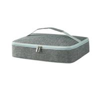 KFGISD, Bolsa térmica portátil de tela Oxford rectangular de 4 piezas, de gran capacidad, for picnic, bento y comida con aislamiento térmico. ，Bolsa de picnic(Gray 35 * 25 * 10cm)