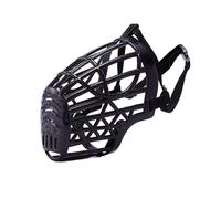 KFGISD, Bozal antiladridos, Transpirable, Ajustable, Acolchado, Permite jadear y Beber, de plástico, cómodo y Transpirable.,Bozal para Perro(Black 1,No. 4)