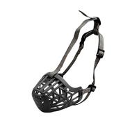 KFGISD, Bozal antiladridos, Transpirable, Ajustable, Acolchado, Permite jadear y Beber, de plástico, cómodo y Transpirable.,Bozal para Perro(Black 2,No. 6)