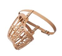 KFGISD, Bozal for Perros antimordiscos, Suave, Transpirable, Ajustable, Acolchado, Permite jadear y Beber, de plástico, Evita mordeduras.,Bozal para Perro(Brown,No. 1)