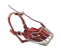 KFGISD, Bozal for Perros Grandes, Transpirable, con Cesta de Alambre, Ajustable, con Orificio de respiración Grande y Alambre metálico.,Bozal para Perro(Burgundy,XX Large)