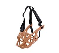 KFGISD, Bozal for Perros, Transpirable, Ajustable, con Apertura Frontal, Permite jadear y Beber, Gran Orificio de respiración.,Bozal para Perro(Khaki,XL)