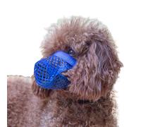 KFGISD, Bozal Suave for Perros medianos, de Malla Suave, Transpirable, Ajustable, Permite jadear, Amplio Orificio de respiración, Hebilla elástica.,Bozal para Perro(Blue,S)