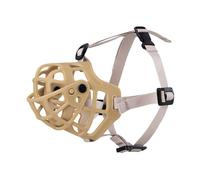 KFGISD, Bozales for Perros con Acolchado Extra Suave y Ajuste cómodo. con Cesta de plástico Resistente for el bozal. Evita Que Coma, muerda o mastique.,Bozal para Perro(Khaki,XL)