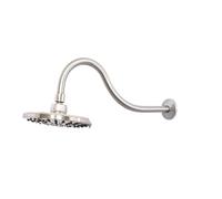 KFGISD, Brazo de extensión for cabezal de ducha con brida, cuello de cisne de arco alto en forma de S, tubo de extensión, accesorios de baño,Brazo extensible para ducha(Golden)