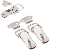 KFGISD, Candado con hebilla de acero inoxidable de 2 piezas, con resorte y cierre de pico de pato, for equipaje, caja de madera,Cierres de resorte(201 Stainless Steel 112mm)