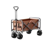 KFGISD, Carro con Ruedas Todoterreno for Exteriores, Remolque pequeño Plegable for Exteriores, Carrito de Almacenamiento for Tienda de campaña,Carro de Camping(Orange)