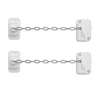 KFGISD, Cerraduras de seguridad con limitador de ventana, autoadhesivas, sin perforaciones, ajustables for mayor seguridad en ventanas.,Bisagras para ventanas(Silver 2pcs)