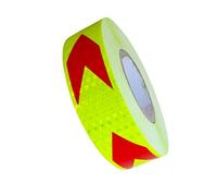 KFGISD, Cinta reflectante Cinta de advertencia de peligro Pegatinas reflectantes autoadhesivas,Cinta reflectante(Red Green)