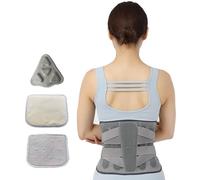 KFGISD, Cinturón de soporte lumbar ajustable con 5 soportes y 2 almohadillas reemplazables for ciática, hernia discal y escoliosis L,Cinturón de soporte lumbar(M)