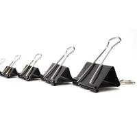 KFGISD, Clips de papel Bulldog Clips Clip de bisagra de metal 19 mm Carpeta negra for fotos Suministros for el hogar y la oficina,Clip Bulldog