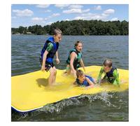 KFGISD, Colchoneta Flotante de Espuma for Piscinas, Playas, océanos y Lagos. Ideal for múltiples usuarios.,Estera Flotante del Agua(Yellow,4.5mx1.5mx2.2cm)