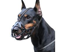 KFGISD, con una Resistente Cesta de plástico for el bozal, el Perro Puede jadear, Beber y Entrenar. Ideal for Salidas, Paseos y Otras Actividades.,Bozal para Perro(Black,S)