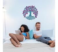 KFGISD, Decoración de Pared de árbol de Metal contemporáneo,Adornos para Colgar en la Pared(Blue)