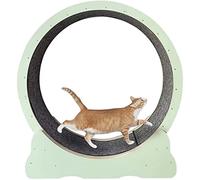 KFGISD, Entrenador de Juego de Entrenamiento con Rueda for Gatos, Cinta de Correr con Rueda de Ejercicio for Gatos con Pista alfombrada,Unser Laufrad-Laufband ist für Alle Katzen geeign(Green,XL)