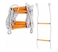 KFGISD, Escalera de Cuerda con mosquetón de 3 m de Nailon for Escape de Incendios, Antideslizante, Resistente, for emergencias, Entrenamiento de Escalada y Rescate.,Escalera de Cuerda(66FT/20M)