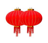 KFGISD, Faroles rojos redondos, farol grande de seda con fu dorado, decoraciones de Año Nuevo Lunar for el Año Nuevo chino, Festival de Primavera ，Faroles(Red,100#2pcs)