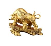 KFGISD, Figuras de Vaca for decoración del hogar y la Oficina, Estatua de latón Feng Shui, Que trae Buena Suerte y Salud.,Estatua Feng Shui