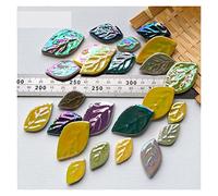 KFGISD, Fragmentos de mosaico de cerámica for hacer uno mismo, de 100 g y 200 g, con formas irregulares, de porcelana, for collage, de azulejos pequeños. ，Azulejos de mosaico(100g 12)