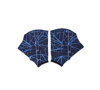 KFGISD, Guantes de natación de Nailon Unisex, Guantes palmeados for natación acuática, Entrenamiento acuático, Manos palmeadas, Aletas con Estampado Floral,Guantes de Buceo(BLU,M)