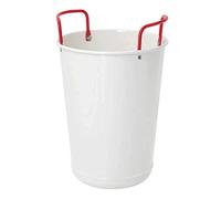 KFGISD, Juego de cubos de hielo de metal blanco crema con tapa y pala ，Cubitera