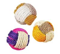 KFGISD, Juguetes for Gatos, Pelota de sisal Colorida, Juguete for Gatos, Pelota de sisal rodante, Juguete for Mascotas, Regalo, Color Aleatorio, 3 Piezas,Juguetes para Gatos