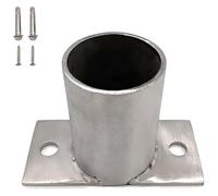 KFGISD, Kit de anclaje de poste antioxidante for exteriores, soportes de poste redondos for cercas, buzones, terrazas y pérgolas.,Bases para postes de terraza(1pc,Diameter: 0.79in; H: 1.18in)
