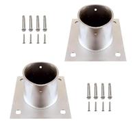 KFGISD, Kit de anclaje de poste antioxidante for exteriores, soportes de poste redondos for cercas, buzones, terrazas y pérgolas.,Bases para postes de terraza(2pcs,Diameter: 5.51in; H: 4.72in)
