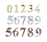 KFGISD, Letrero autoadhesivo 3D con número for casa, for exteriores, for apartamento, hotel, oficina, puerta, placa de dirección, pegatinas con número de calle,Número de Puerta(Bronze,3)