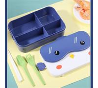 KFGISD, Lonchera aislante for la escuela, portátil, rectangular, de plástico a prueba de fugas, recipiente for alimentos, herramienta de cocina, loncheras ，Fiambreras(Ablue)