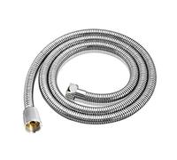 KFGISD, Manguera de repuesto universal de acero inoxidable, tubo de ducha, cabezal de ducha de baño flexible, manguera con arandelas, a prueba de fugas, acero inoxidable,Mangueras de recambio(2m)