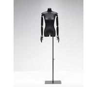 KFGISD, Maniquí de Costura de Altura Ajustable, maniquí de Torso Extra pequeño for escaparates, sastrerías y modistas.,Maniquíes Humanos(Black Stand with Arms)