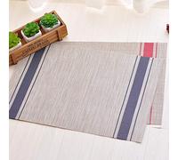 KFGISD, Mantel Individual de Exterior for Mesa de Comedor Infantil, Aislante de PVC, Color Gris Grove,Salvamanteles antiquemaduras(Imitation Linen (Blue))